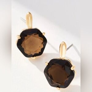 Anthropologie hexagon stone post Earring